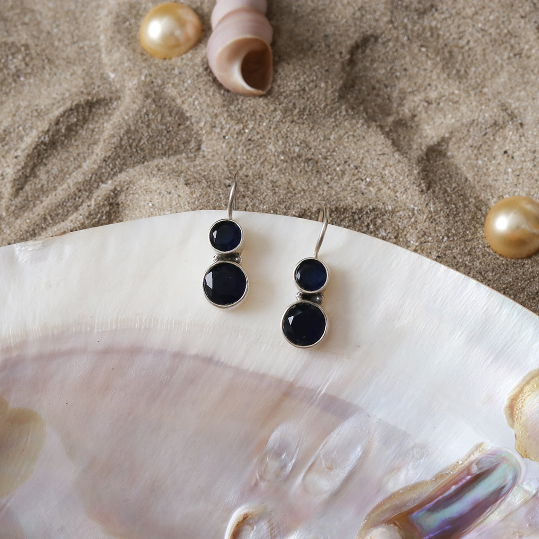 Cute Hydro Blue Sapphire Earrings-1