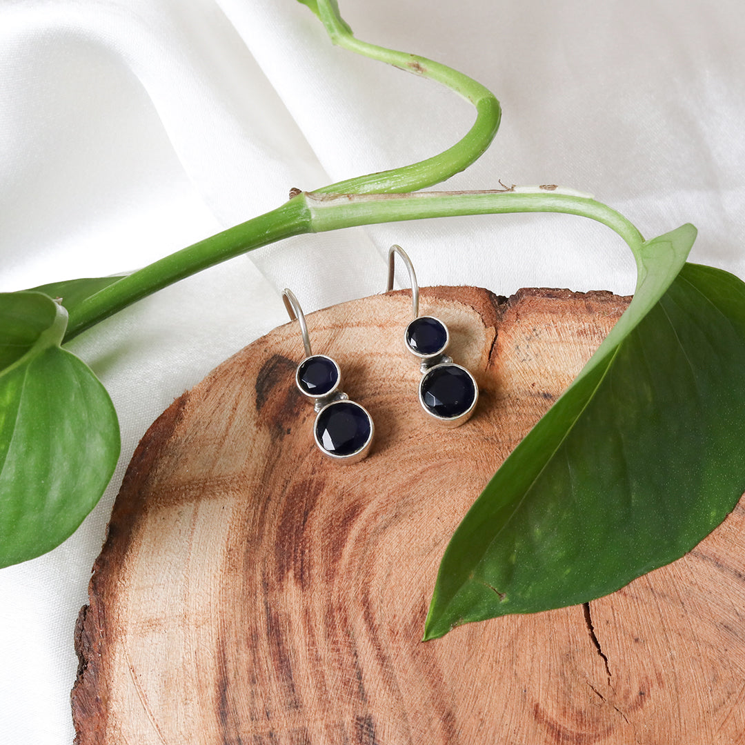 Cute Hydro Blue Sapphire Earrings-0