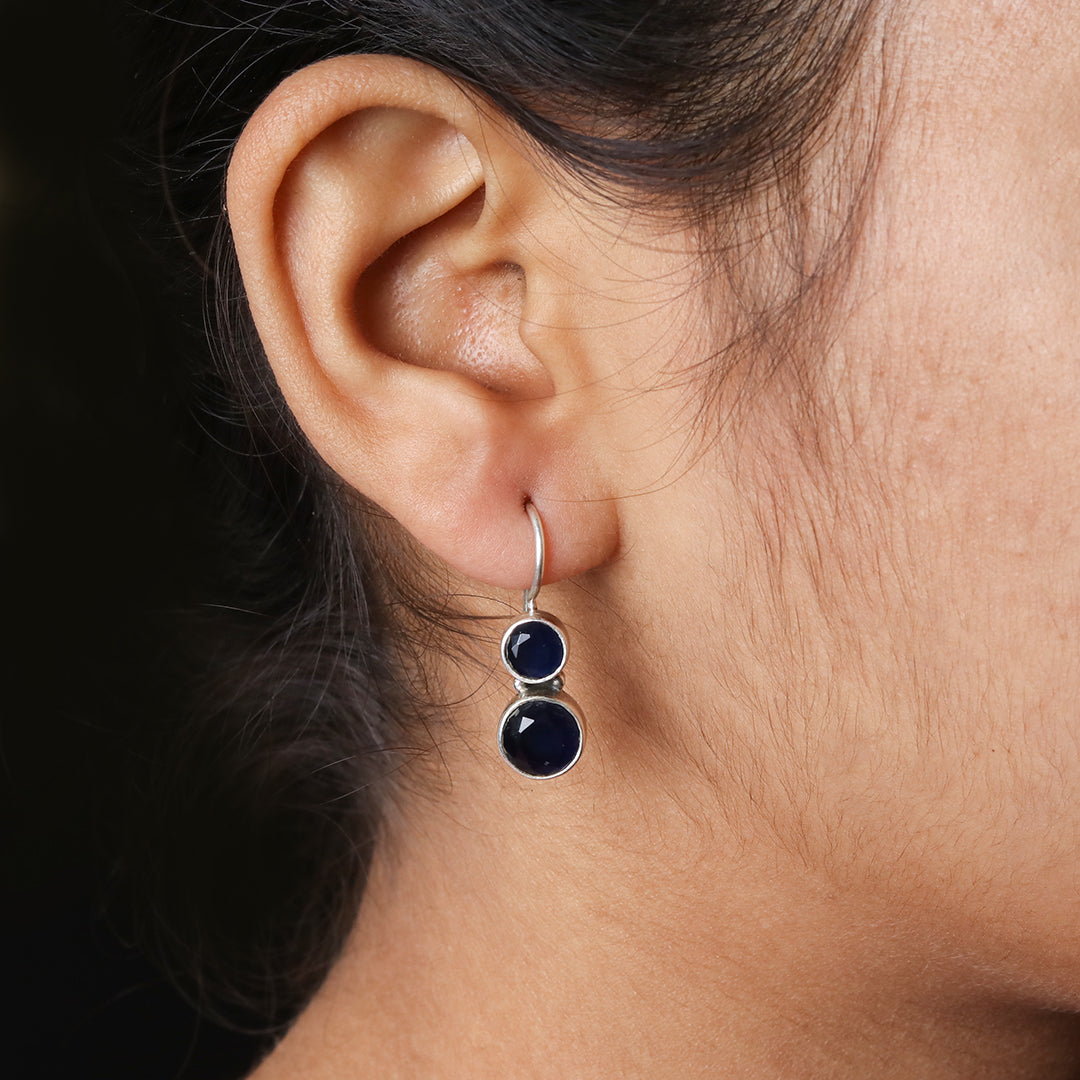 Cute Hydro Blue Sapphire Earrings-4