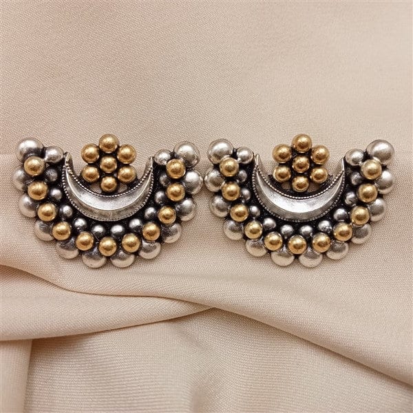 Dual Tone Chandra Phool Earrings-1