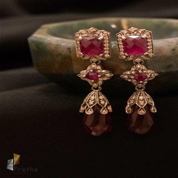 Diamond -Ruby Earrings-0