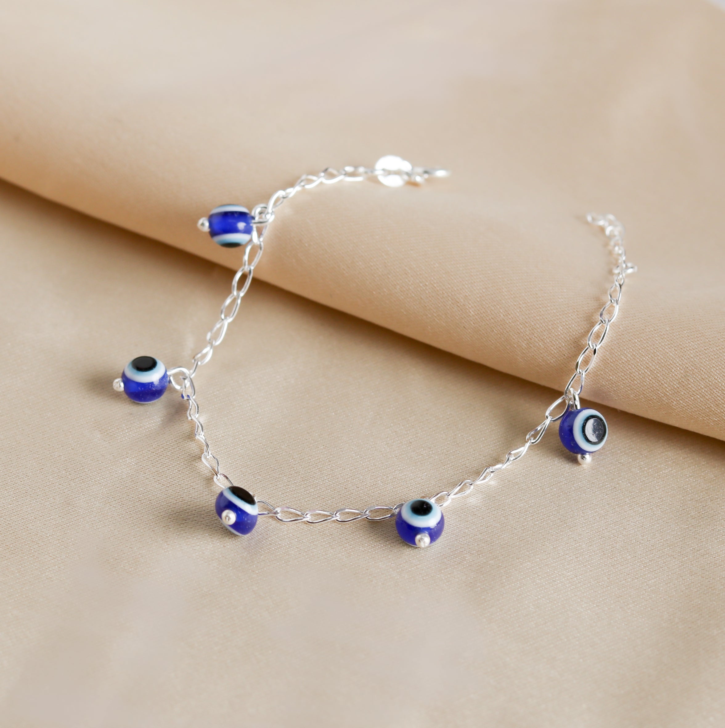 Single line Evil Eye Bracelet-0