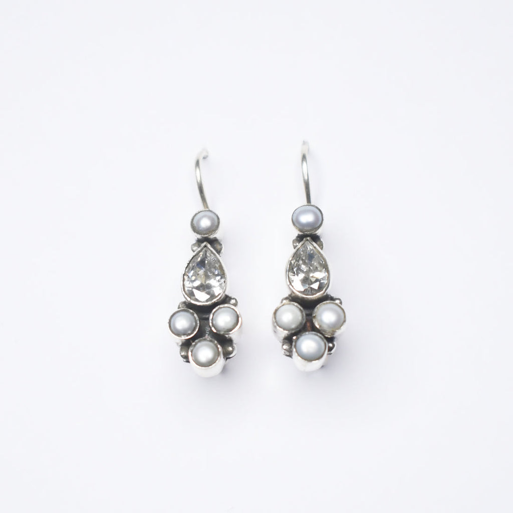 Kundan - Pearl Hook Earrings-3