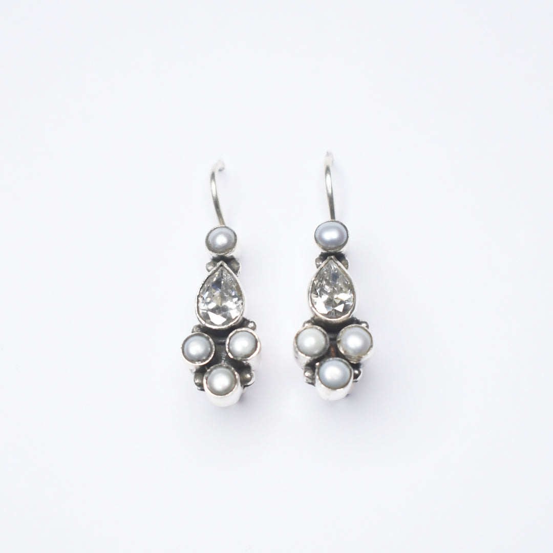 Kundan - Pearl Hook Earrings-3
