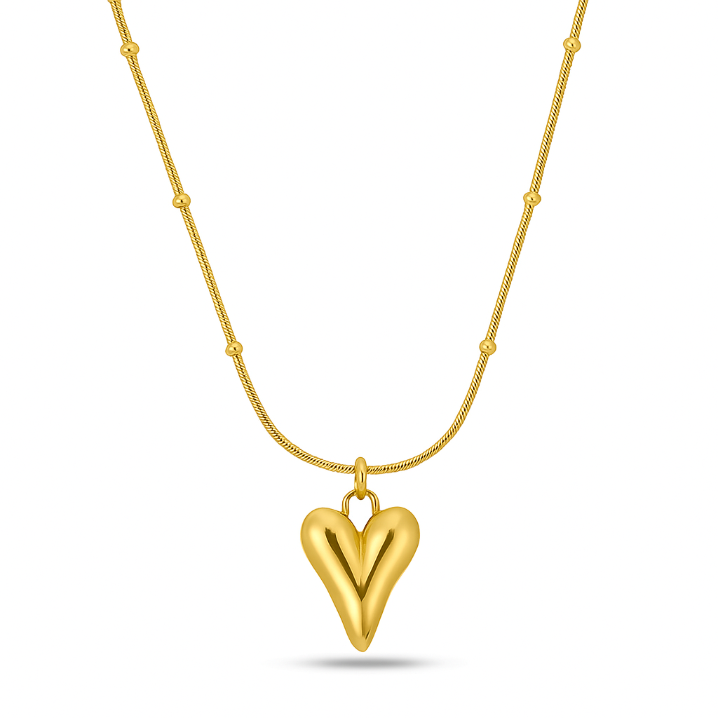 Heart Ball Pendant Necklace – Dainty Love Charm Jewelry Gift-0